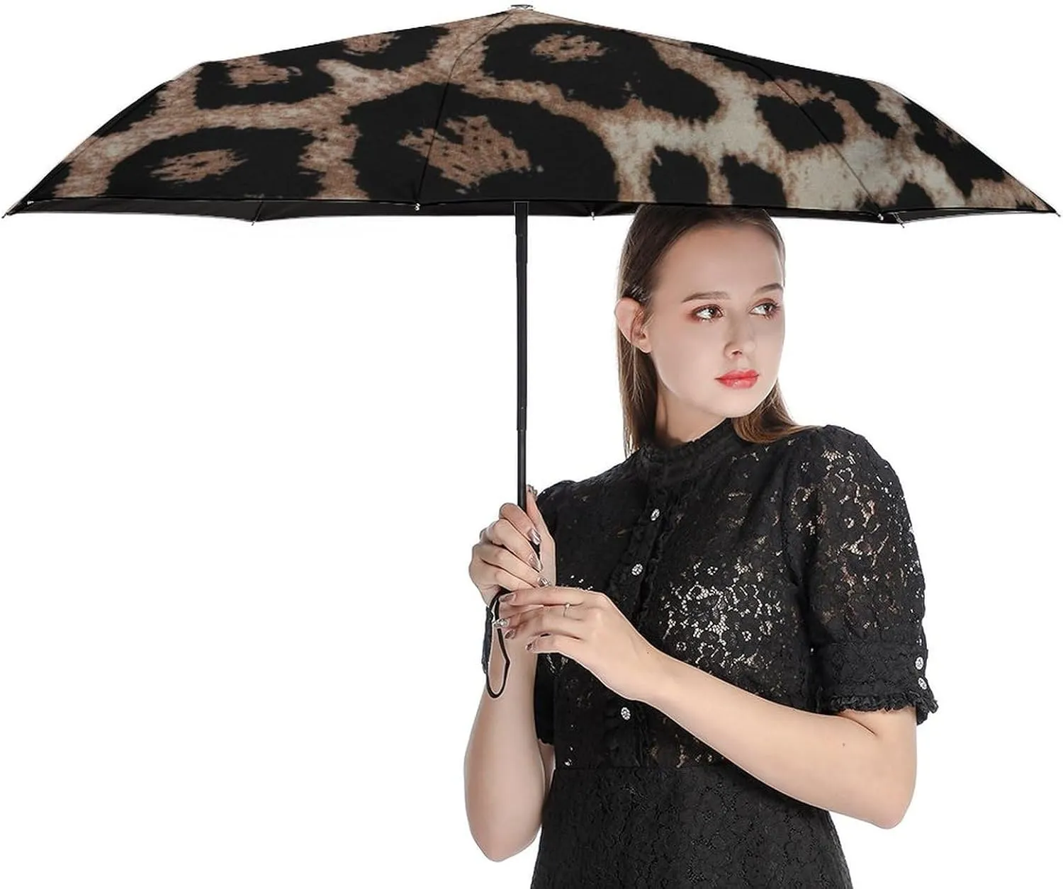 Windproof Travel Umbrellas for Rain,Cartoon Birds Hearts Notes Durable & Compact Umbrella-Waterproof Canopy for Backpack, Purse, Portable, Umbrella for Travel