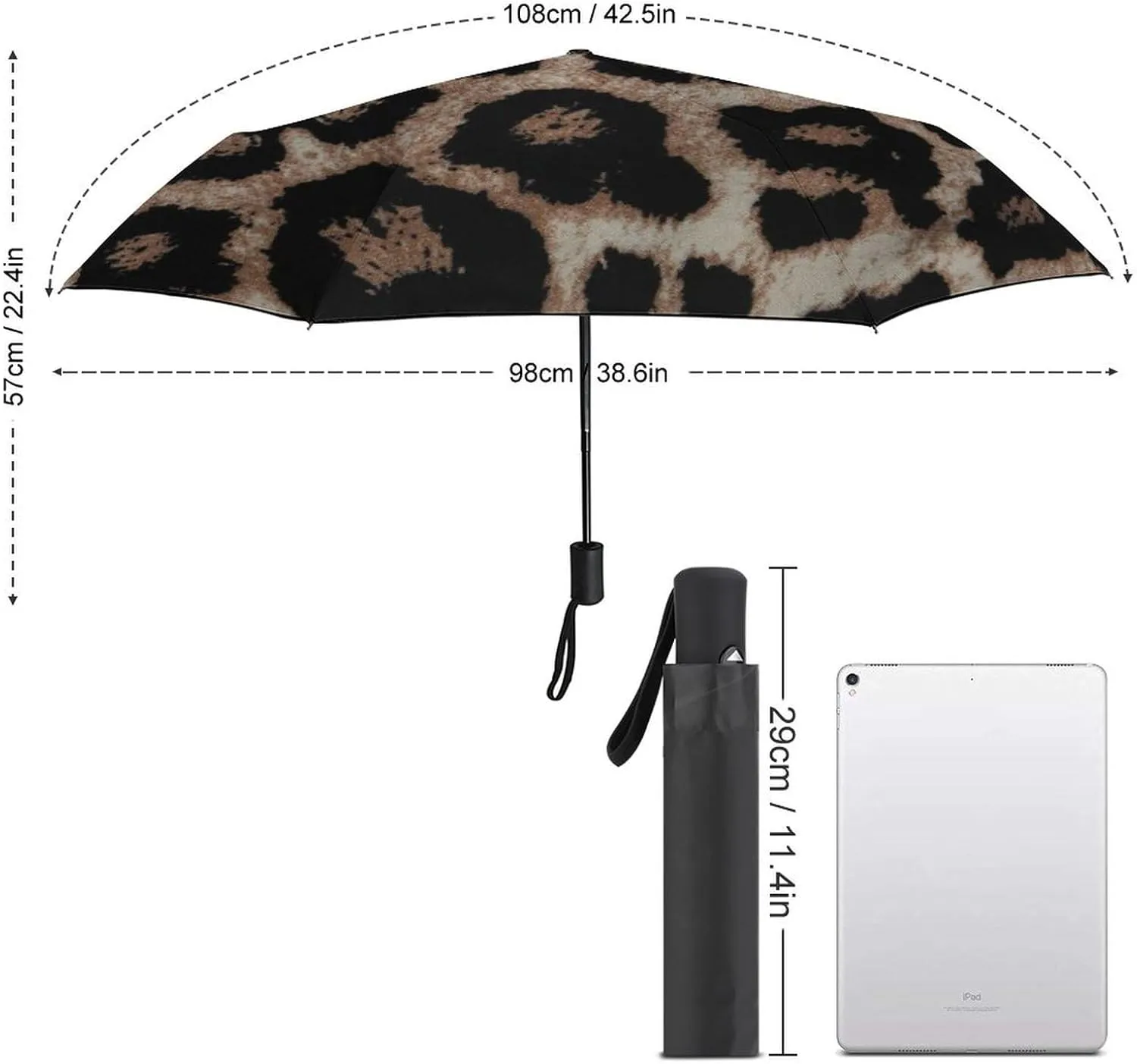 Windproof Travel Umbrellas for Rain,Cartoon Birds Hearts Notes Durable & Compact Umbrella-Waterproof Canopy for Backpack, Purse, Portable, Umbrella for Travel