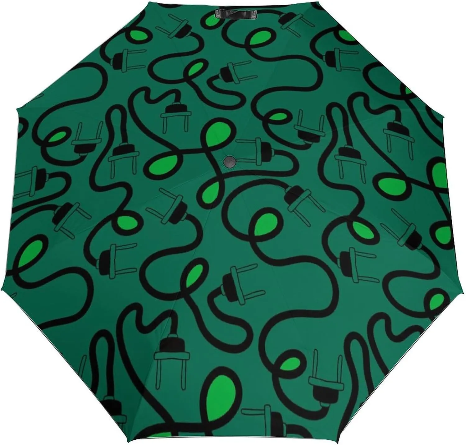 Windproof Travel Umbrellas for Rain,Cartoon Plugs Electric Pattern Durable & Compact Umbrella-Waterproof Canopy for Backpack, Purse, Portable, Umbrella for Travel