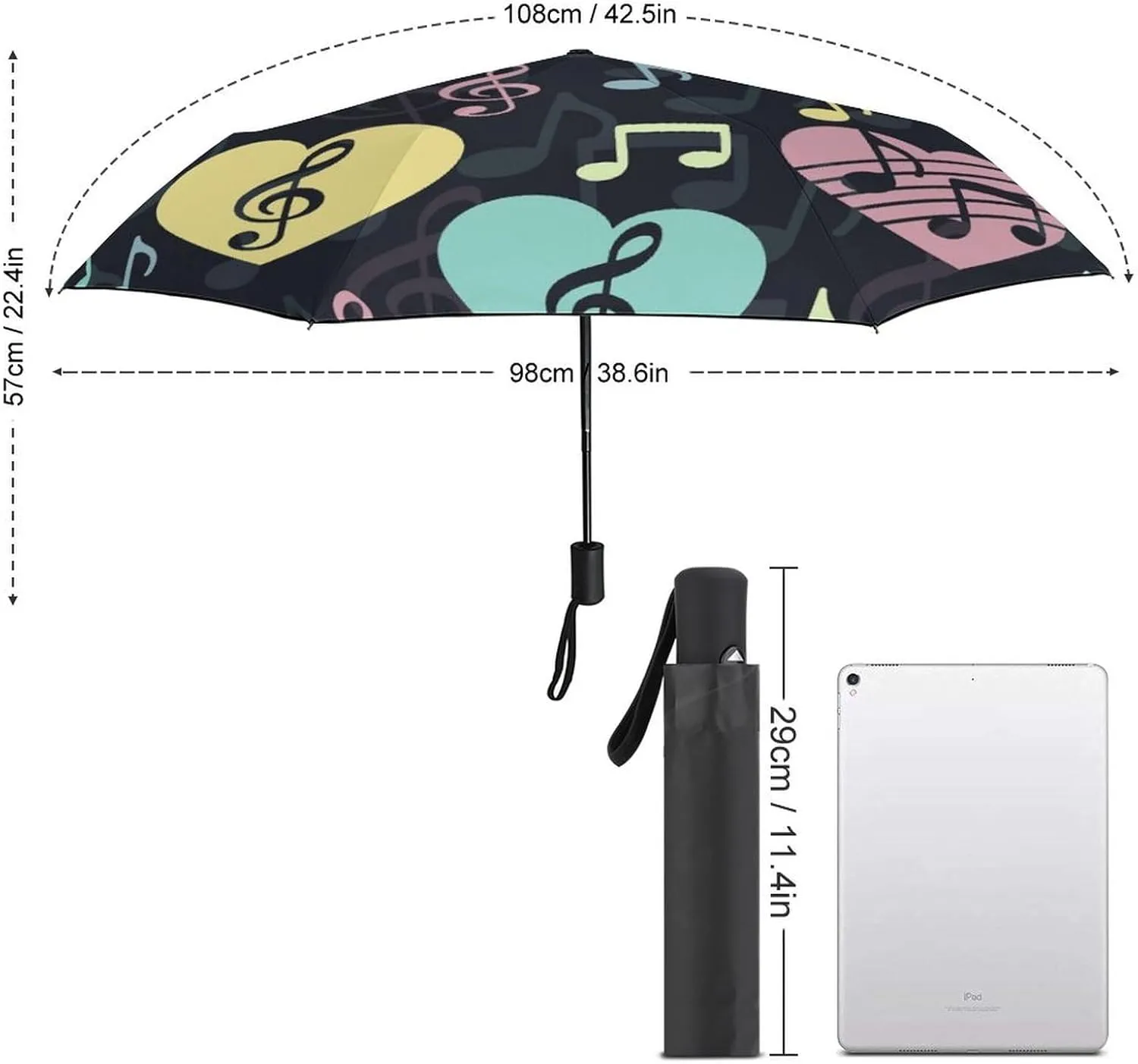 Windproof Travel Umbrellas for Rain,Cute Cartoon Cat Eiffel Durable & Compact Umbrella-Waterproof Canopy for Backpack, Purse, Portable, Umbrella for Travel