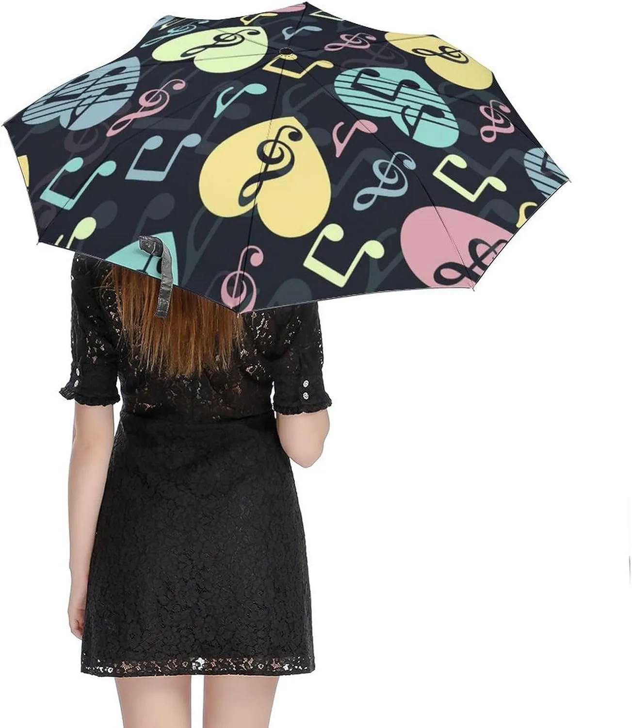 Windproof Travel Umbrellas for Rain,Cute Cartoon Cat Eiffel Durable & Compact Umbrella-Waterproof Canopy for Backpack, Purse, Portable, Umbrella for Travel