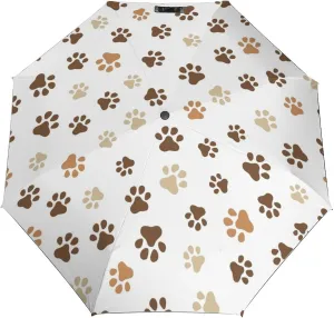 Windproof Travel Umbrellas for Rain,Cute Cat Dog Paw Durable & Compact Umbrella-Waterproof Canopy for Backpack, Purse, Portable, Umbrella for Travel