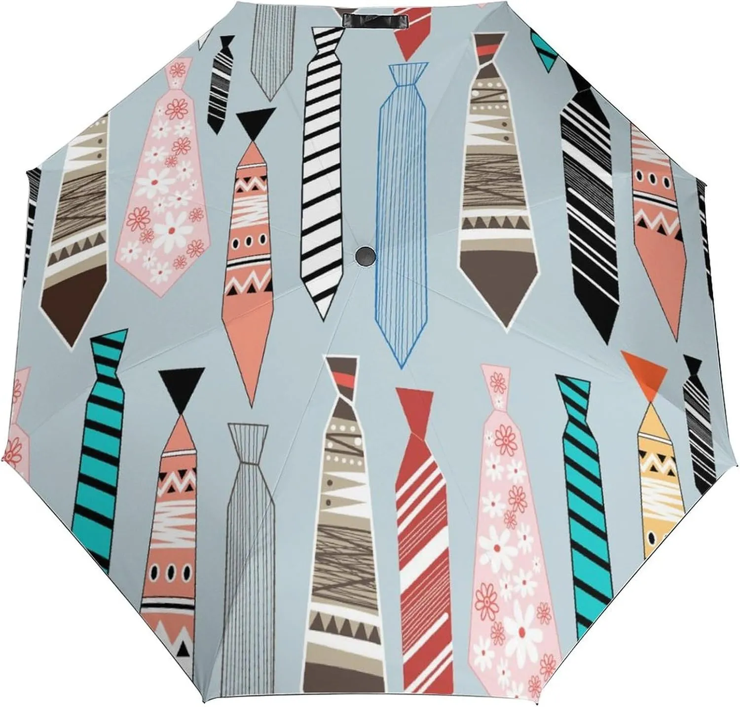 Windproof Travel Umbrellas for Rain,Different Tie Blue Durable & Compact Umbrella-Waterproof Canopy for Backpack, Purse, Portable, Umbrella for Travel