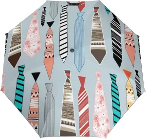 Windproof Travel Umbrellas for Rain,Different Tie Blue Durable & Compact Umbrella-Waterproof Canopy for Backpack, Purse, Portable, Umbrella for Travel