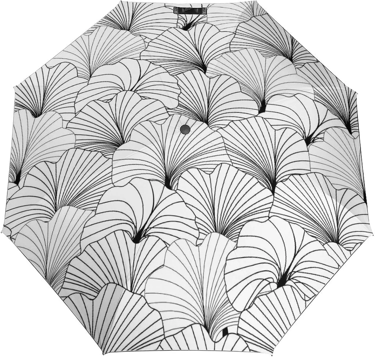 Windproof Travel Umbrellas for Rain,Ginkgo White Leaves Durable & Compact Umbrella-Waterproof Canopy for Backpack, Purse, Portable, Umbrella for Travel