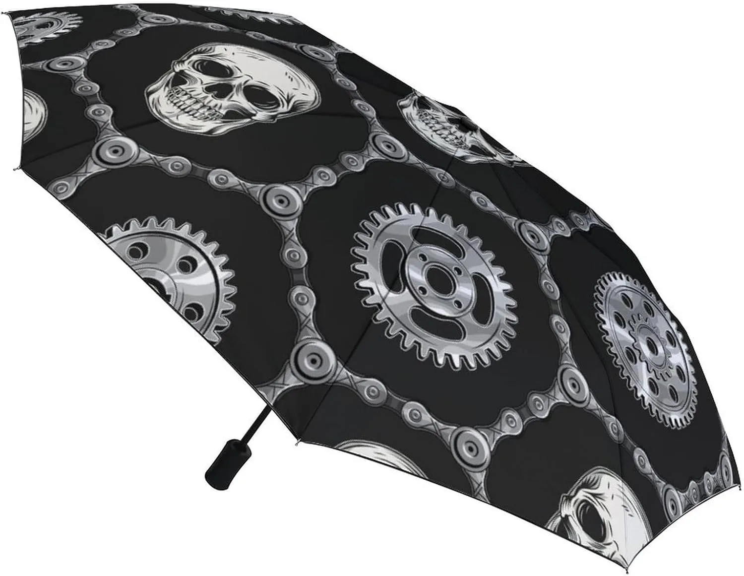 Windproof Travel Umbrellas for Rain,Groovy Flame Fire Pattern Durable & Compact Umbrella-Waterproof Canopy for Backpack, Purse, Portable, Umbrella for Travel