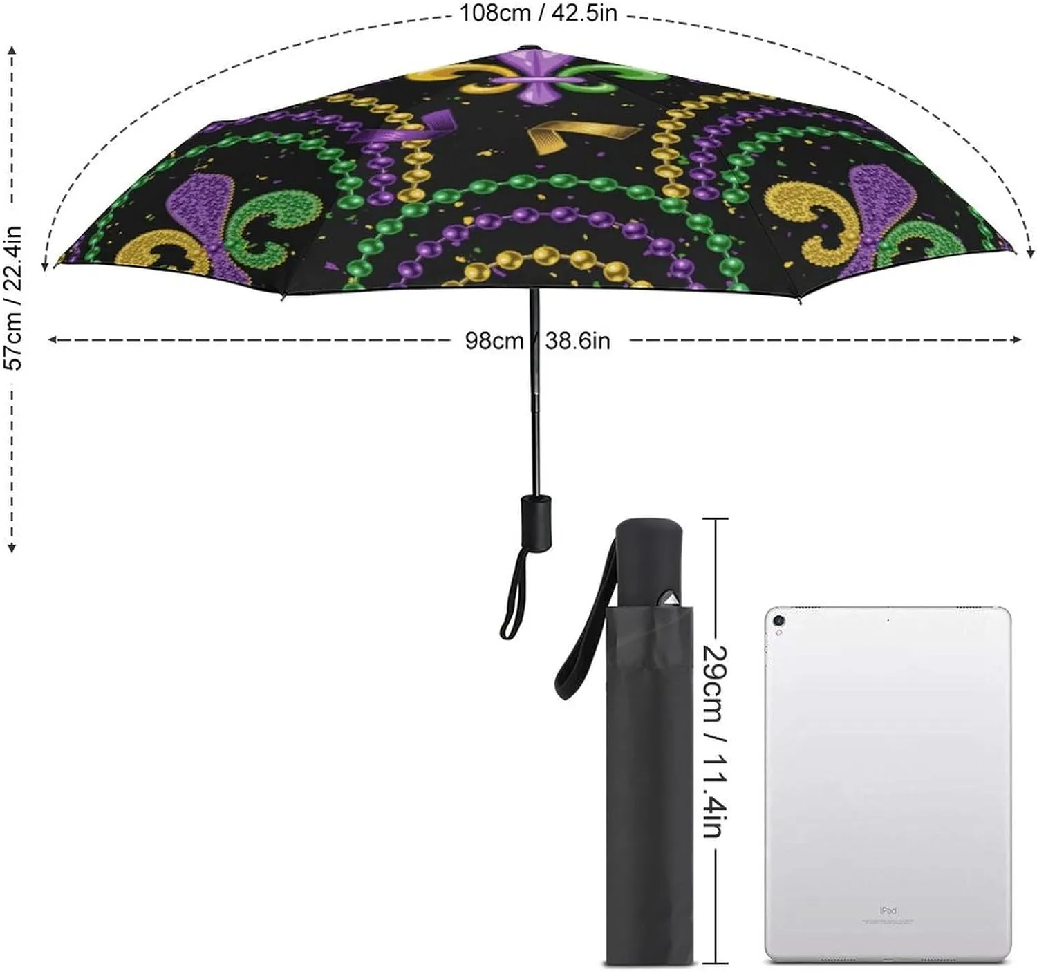 Windproof Travel Umbrellas for Rain,Groovy Flame Fire Pattern Durable & Compact Umbrella-Waterproof Canopy for Backpack, Purse, Portable, Umbrella for Travel