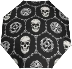 Windproof Travel Umbrellas for Rain,Groovy Flame Fire Pattern Durable & Compact Umbrella-Waterproof Canopy for Backpack, Purse, Portable, Umbrella for Travel