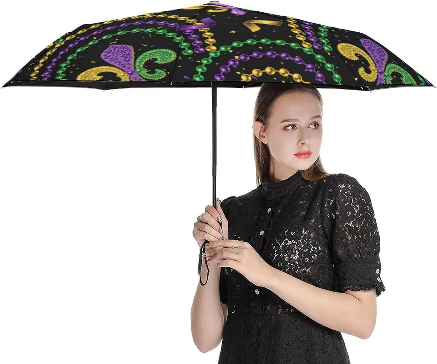 Windproof Travel Umbrellas for Rain,Groovy Flame Fire Pattern Durable & Compact Umbrella-Waterproof Canopy for Backpack, Purse, Portable, Umbrella for Travel
