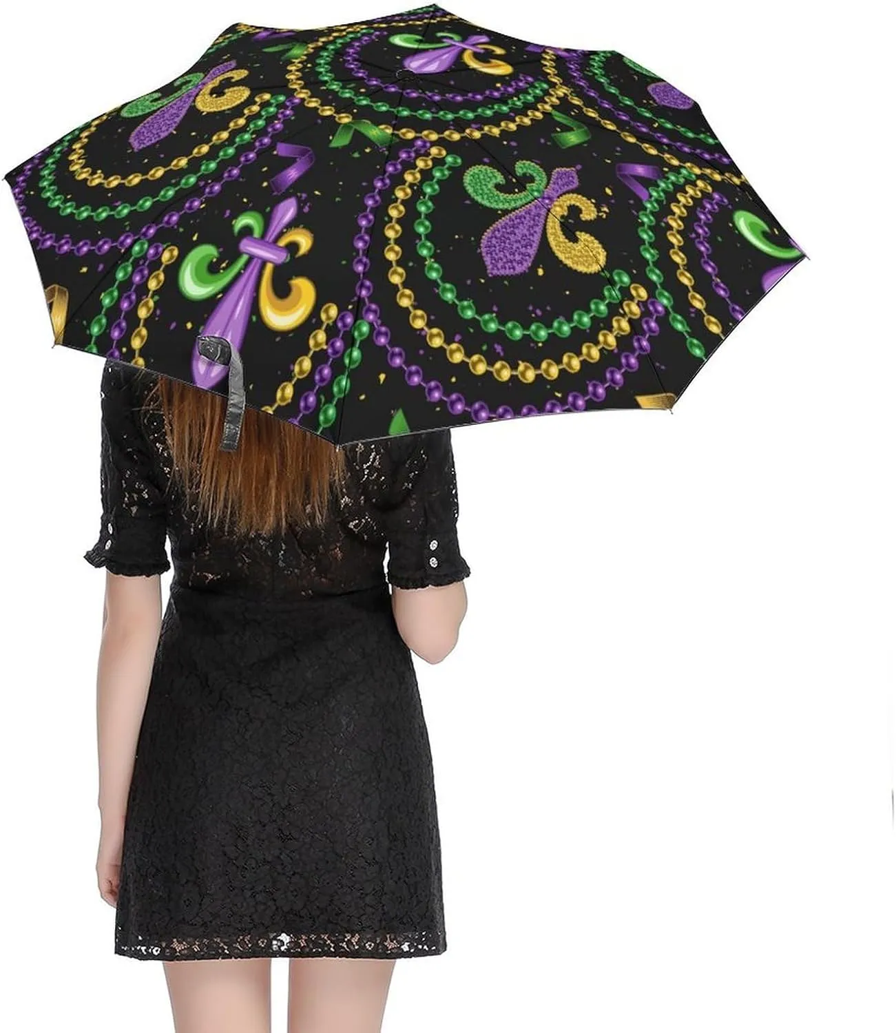 Windproof Travel Umbrellas for Rain,Groovy Flame Fire Pattern Durable & Compact Umbrella-Waterproof Canopy for Backpack, Purse, Portable, Umbrella for Travel