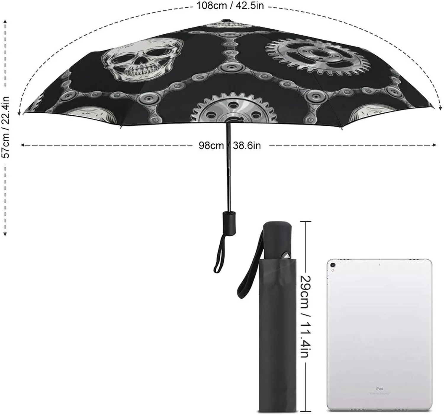Windproof Travel Umbrellas for Rain,Groovy Flame Fire Pattern Durable & Compact Umbrella-Waterproof Canopy for Backpack, Purse, Portable, Umbrella for Travel