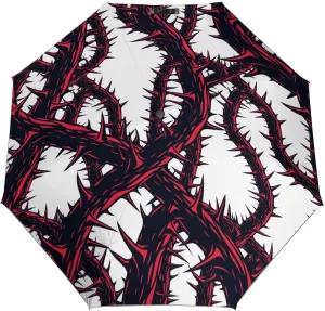Windproof Travel Umbrellas for Rain,Redthorn Branche Thorns Horror Durable & Compact Umbrella-Waterproof Canopy for Backpack, Purse, Portable, Umbrella for Travel