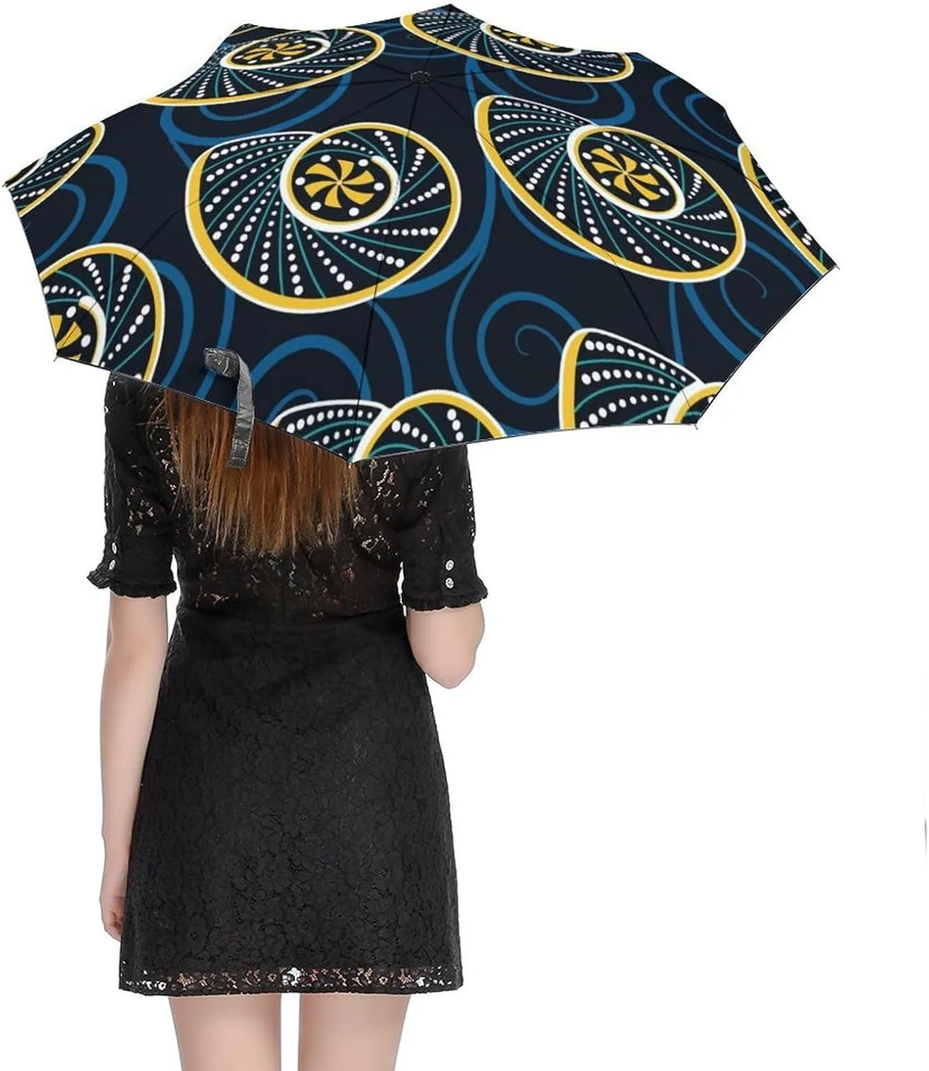 Windproof Travel Umbrellas for Rain,Tropical Summer Surfboard Durable & Compact Umbrella-Waterproof Canopy for Backpack, Purse, Portable, Umbrella for Travel