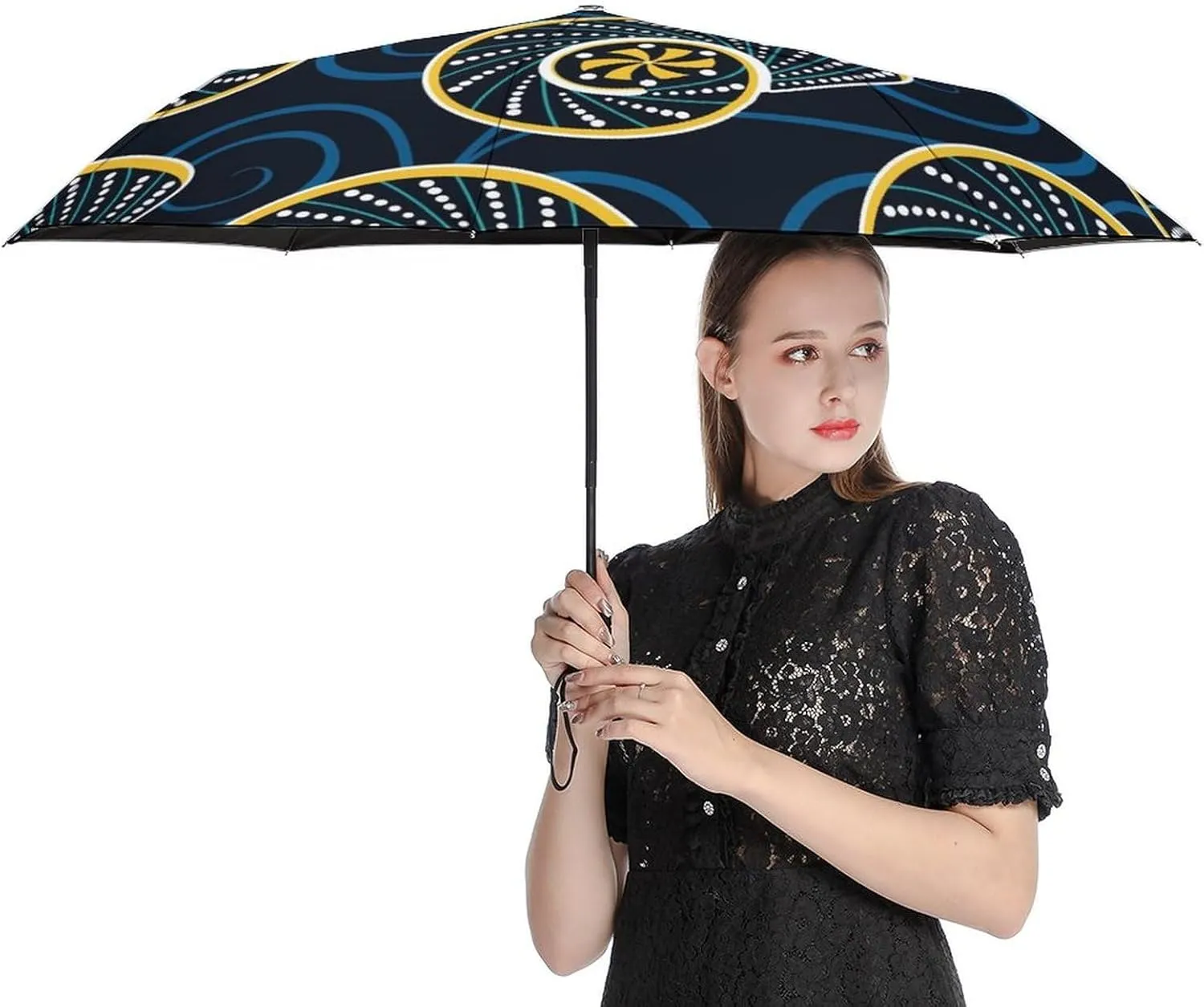Windproof Travel Umbrellas for Rain,Tropical Summer Surfboard Durable & Compact Umbrella-Waterproof Canopy for Backpack, Purse, Portable, Umbrella for Travel