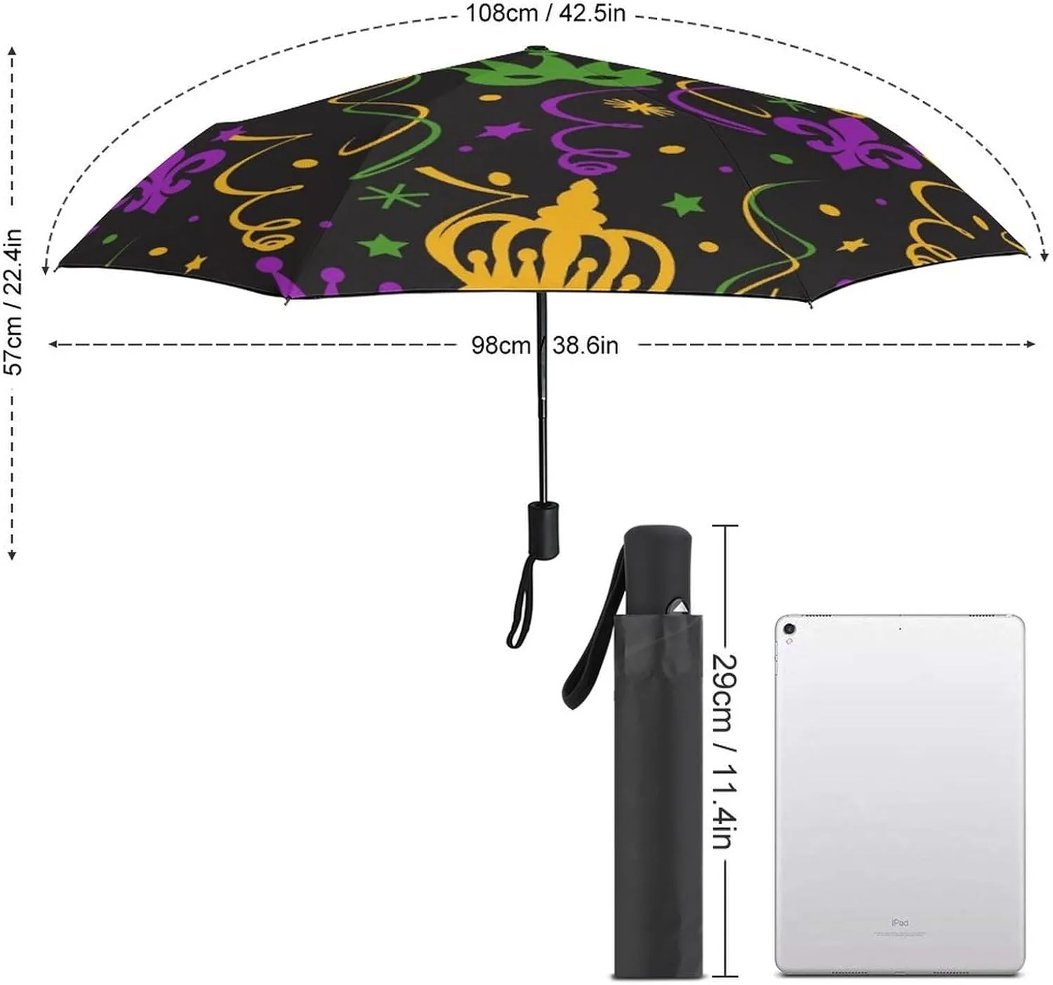 Windproof Travel Umbrellas for Rain,Underwater Creatures Durable & Compact Umbrella-Waterproof Canopy for Backpack, Purse, Portable, Umbrella for Travel