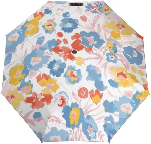 Windproof Travel Umbrellas for Rain,Watercolor Flowers Durable & Compact Umbrella-Waterproof Canopy for Backpack, Purse, Portable, Umbrella for Travel