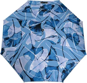 Windproof Travel Umbrellas for Rain,Watercolor Ginkgo Leaves Durable & Compact Umbrella-Waterproof Canopy for Backpack, Purse, Portable, Umbrella for Travel