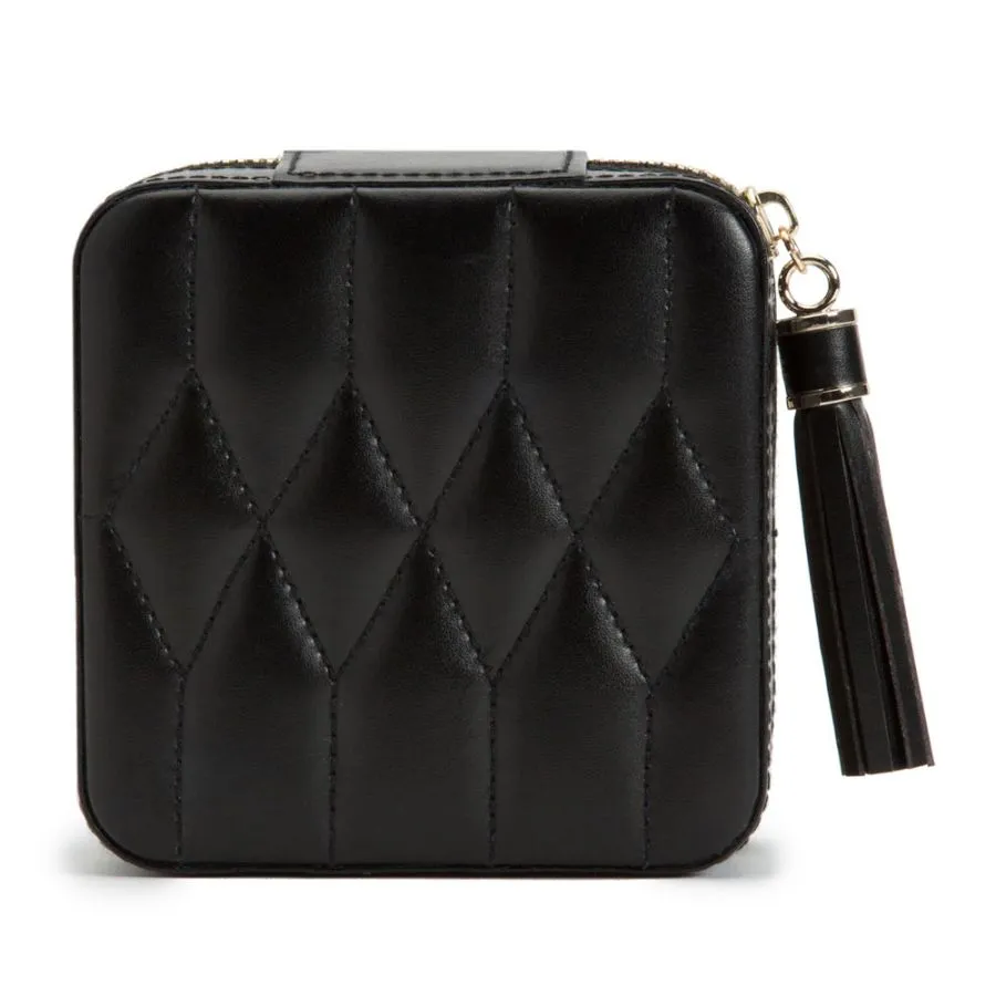 WOLF Caroline Jewelry Zip Travel Case - Black