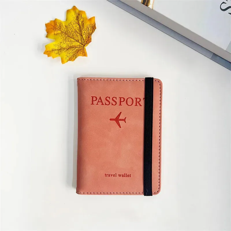 Women Men RFID Vintage Business Passport Covers Holder