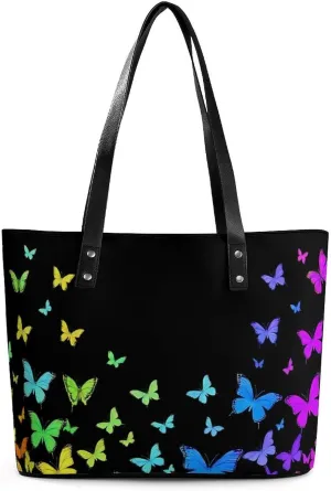 Women's Elegant Leather Handbag Unisex Leather Tote Bag Lightweight Handbag