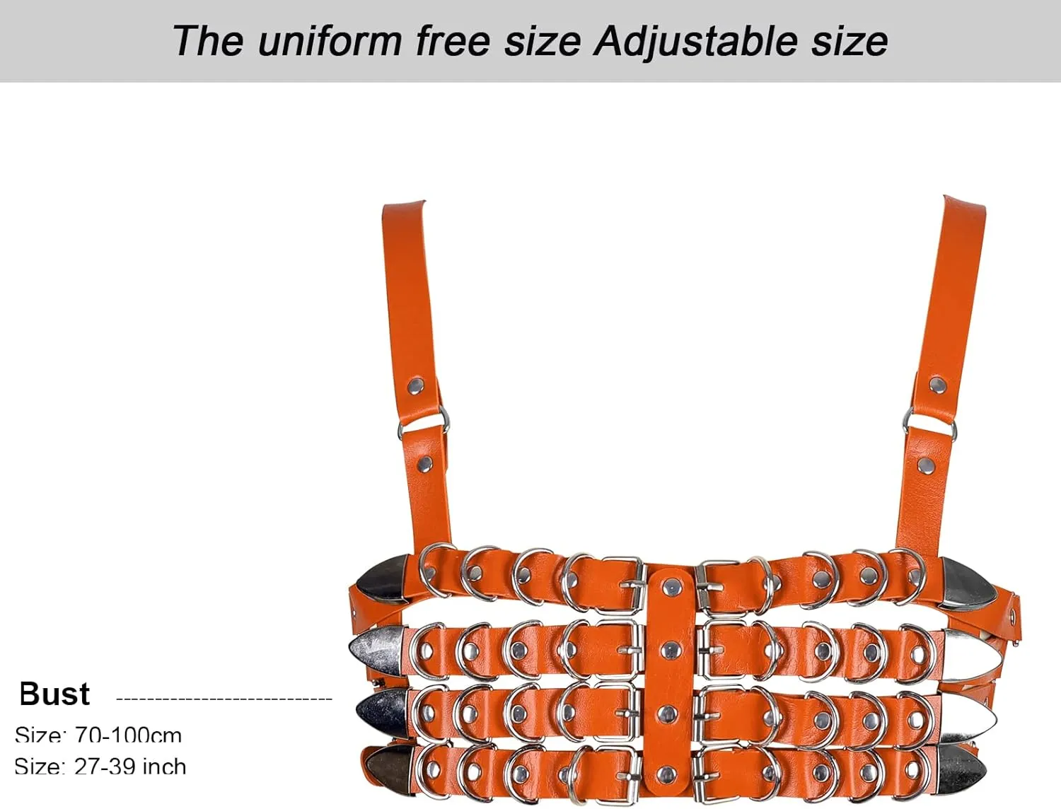 Womens Leather Full Cage Body Harness Tops Hollow Out Lingerie Punk Gothic Halloween Rave Clothing