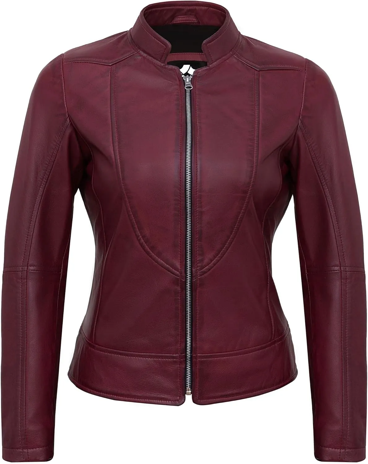 Womens Leather Jackets - Real Lambskin Stylish Motorcycle Leather Coat Women