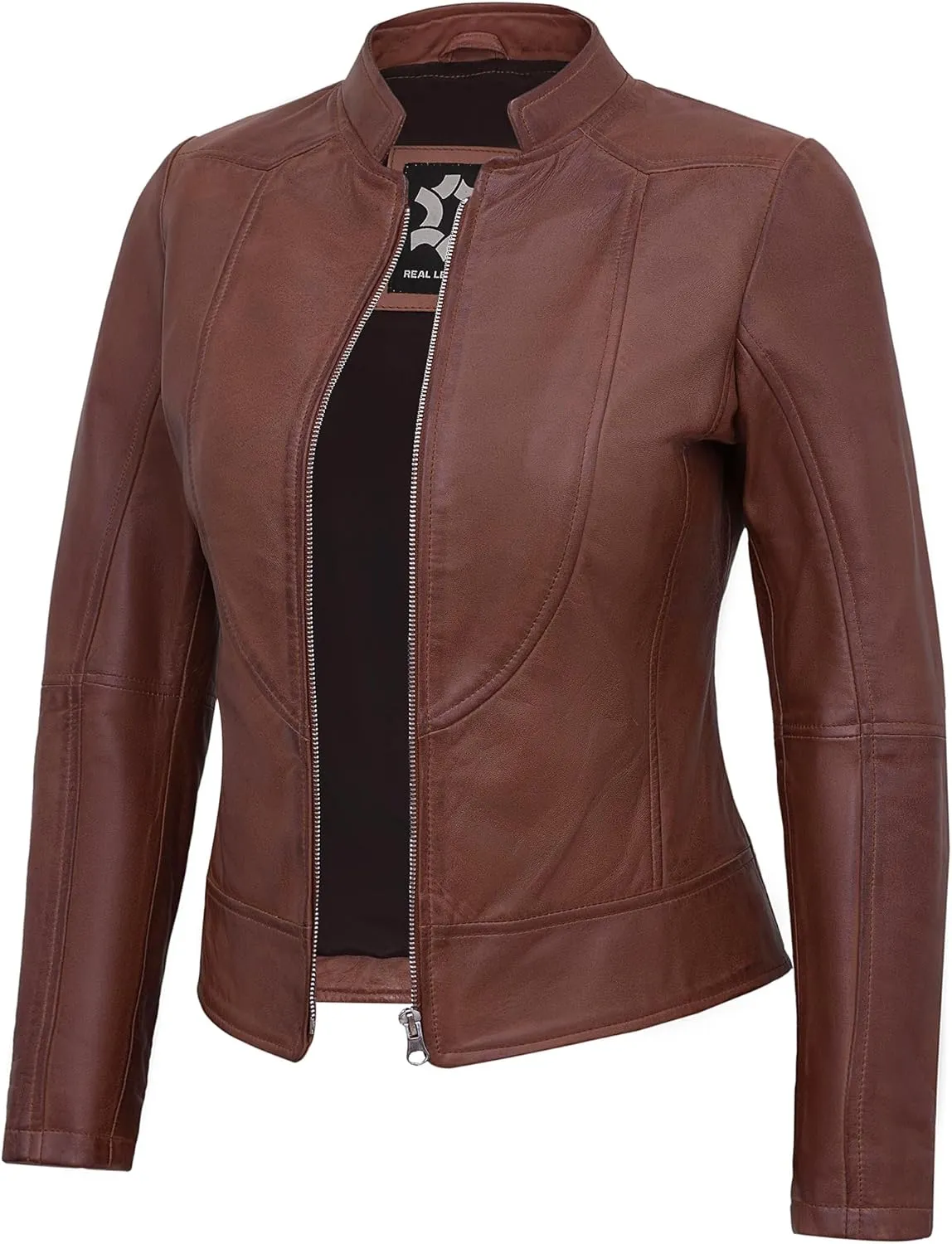 Womens Leather Jackets - Real Lambskin Stylish Motorcycle Leather Coat Women