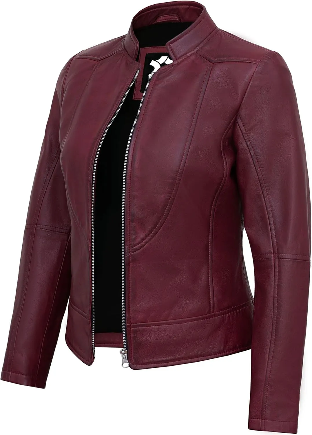 Womens Leather Jackets - Real Lambskin Stylish Motorcycle Leather Coat Women