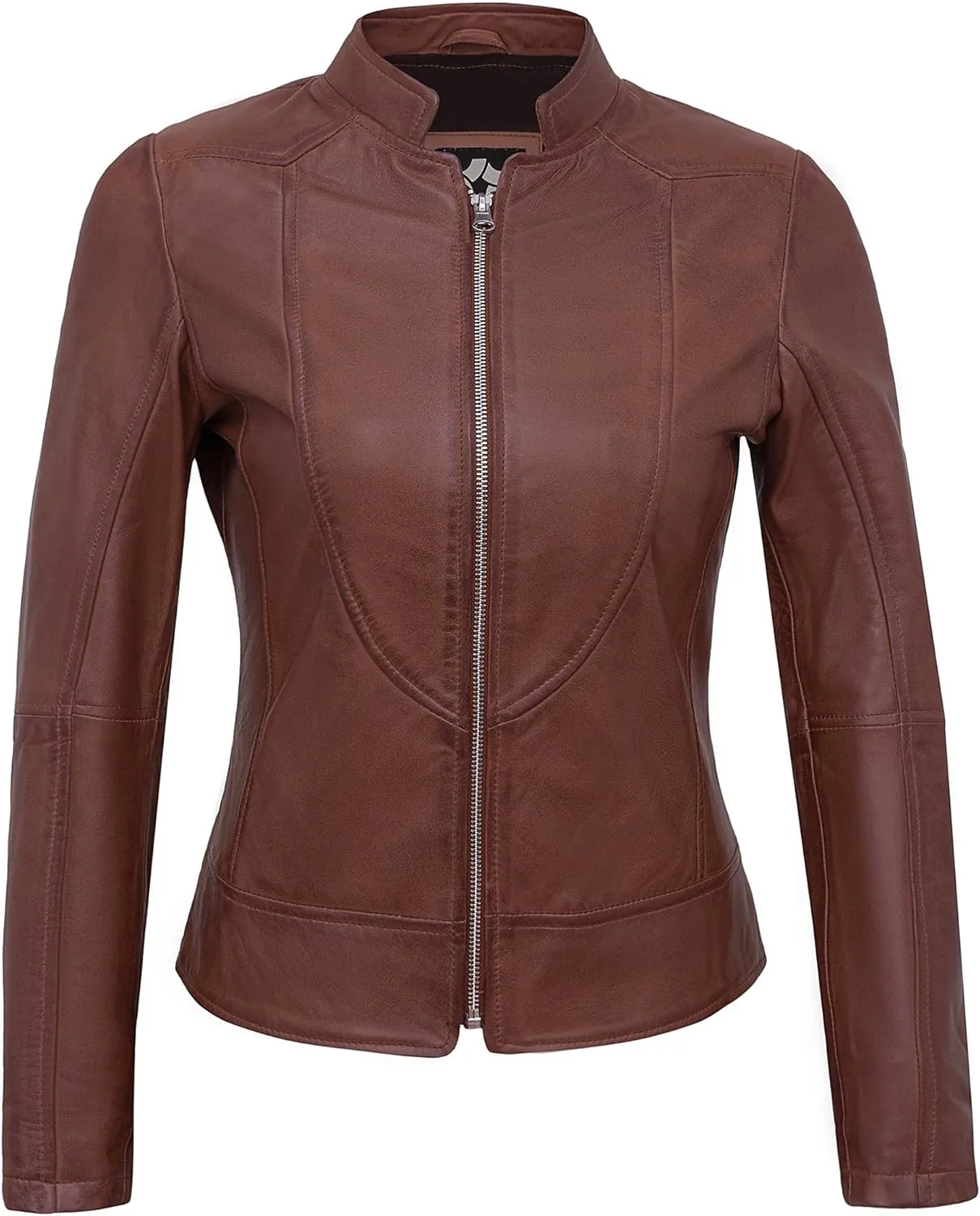 Womens Leather Jackets - Real Lambskin Stylish Motorcycle Leather Coat Women