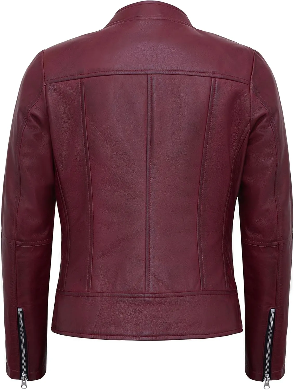 Womens Leather Jackets - Real Lambskin Stylish Motorcycle Leather Coat Women