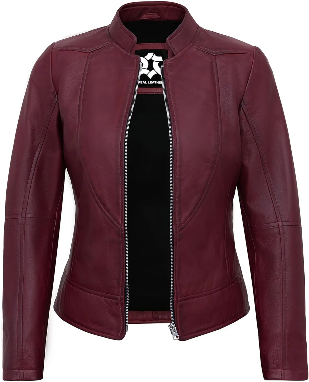 Womens Leather Jackets - Real Lambskin Stylish Motorcycle Leather Coat Women