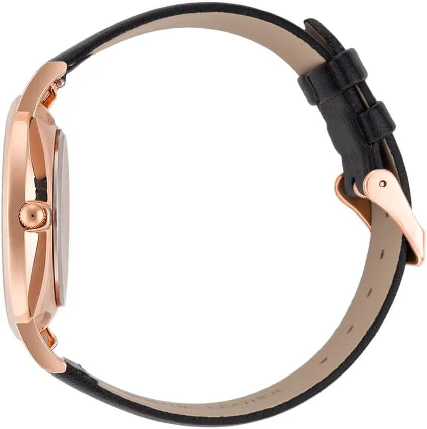 Wristology 29 Options - Maxi Leather Band Roman Numerals Boyfriend Watch - Interchangeable Genuine Leather Strap - Large Easy to Read Analog Face for Women or Men
