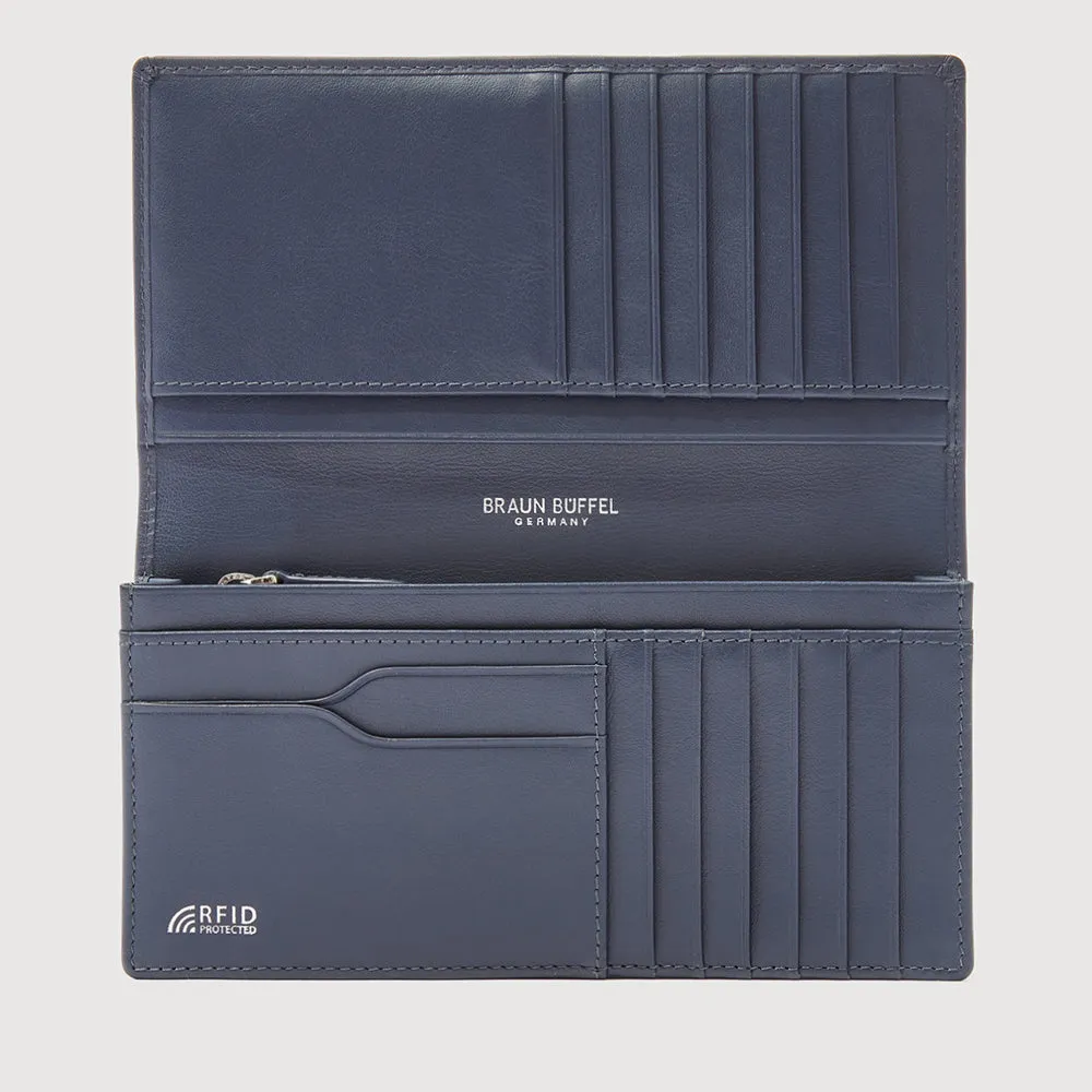X BIFOLD LONG WALLET WITH ZIP COMPARTMENT (BOX GUSSET)