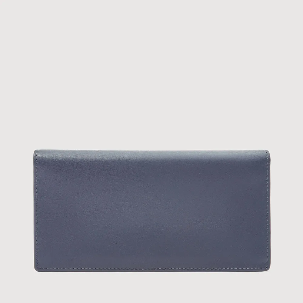 X BIFOLD LONG WALLET WITH ZIP COMPARTMENT (BOX GUSSET)