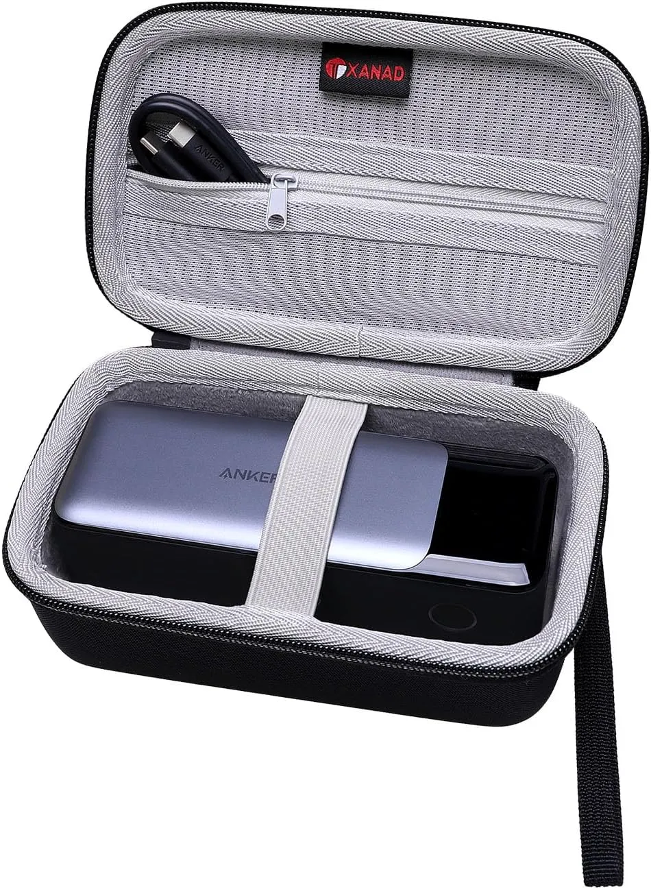 XANAD Carrying Case for Anker 737 USB-C Portable Charger Power Bank, Port Portable Charger with 140W Output Travel Storage Holder Black Grey