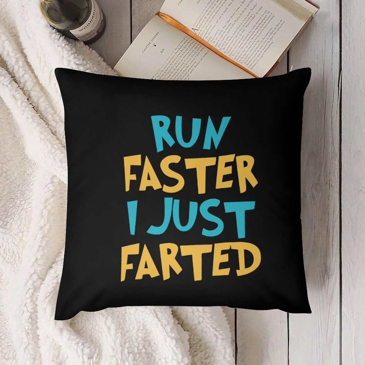 Yepp I Just Farted Throw Pillow Covers Set of 2 Modern Pillowcases for Patio Living Room Bed Outdoor Decor 20 "x20