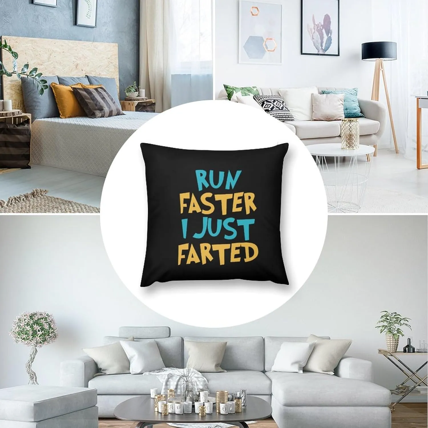Yepp I Just Farted Throw Pillow Covers Set of 2 Modern Pillowcases for Patio Living Room Bed Outdoor Decor 20 "x20