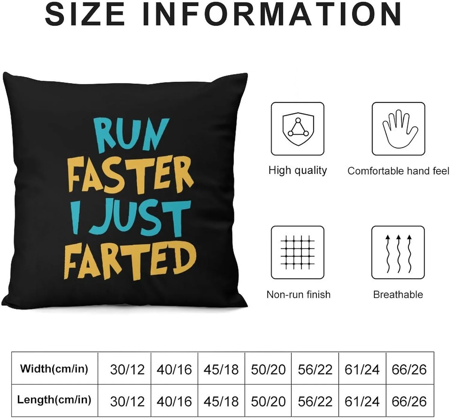 Yepp I Just Farted Throw Pillow Covers Set of 2 Modern Pillowcases for Patio Living Room Bed Outdoor Decor 20 "x20