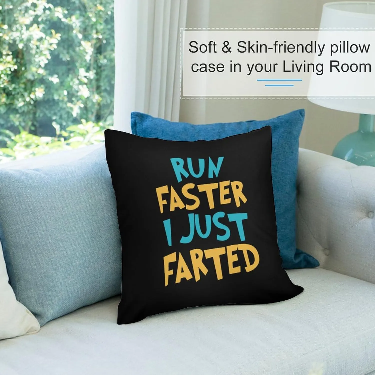 Yepp I Just Farted Throw Pillow Covers Set of 2 Modern Pillowcases for Patio Living Room Bed Outdoor Decor 20 "x20