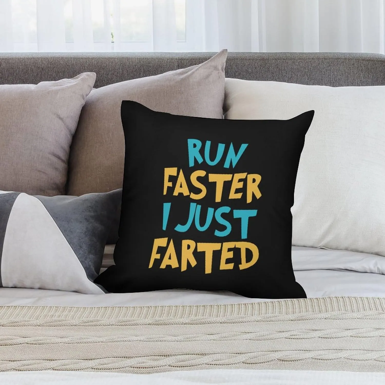 Yepp I Just Farted Throw Pillow Covers Set of 2 Modern Pillowcases for Patio Living Room Bed Outdoor Decor 20 "x20