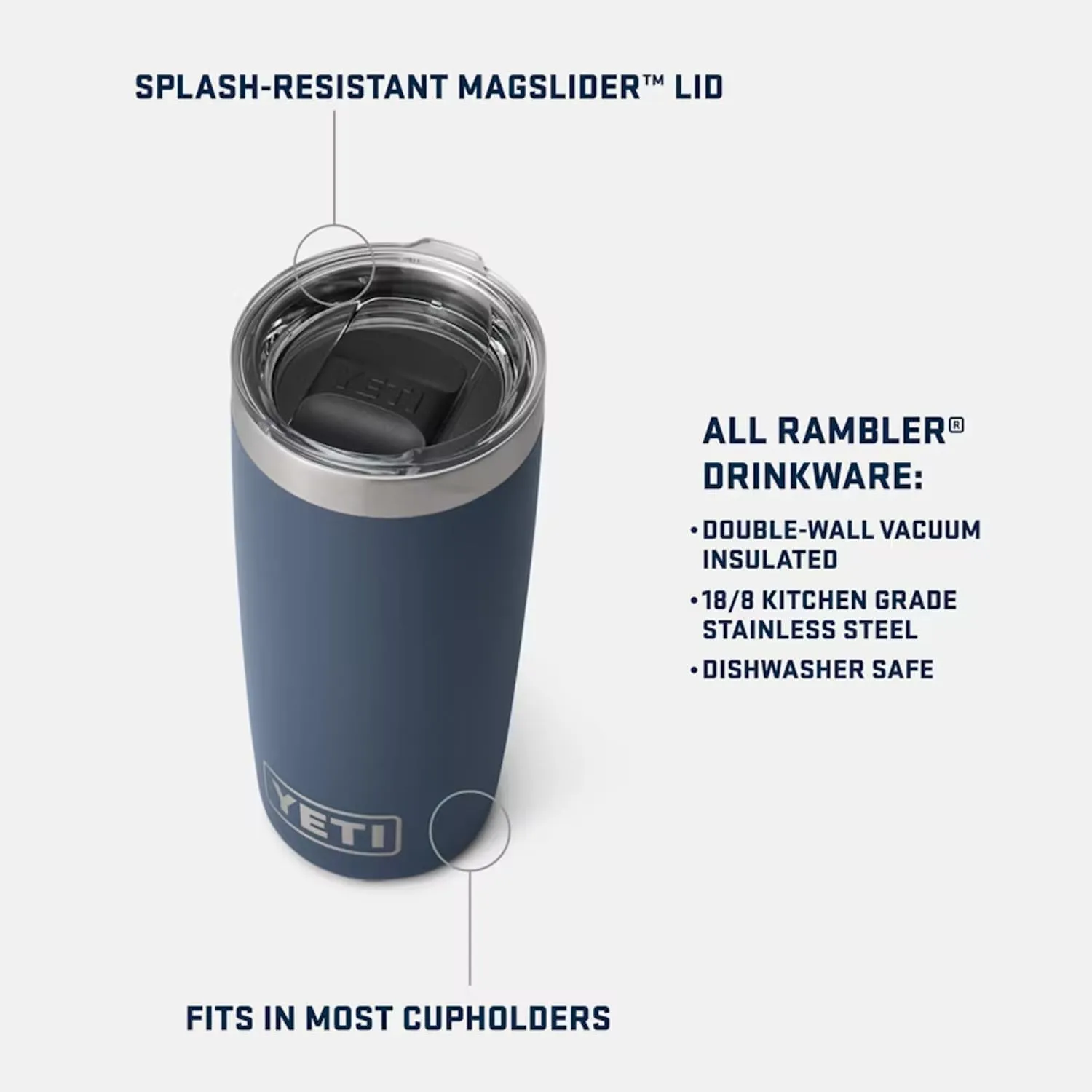 YETI Rambler 10 oz Tumbler, Stainless Steel, Vacuum Insulated with MagSlider Lid, Beekeeper