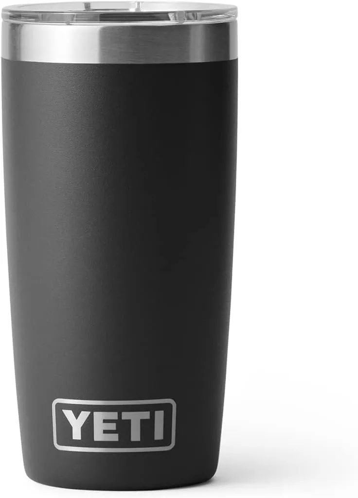 YETI Rambler 10 oz Tumbler, Stainless Steel, Vacuum Insulated with MagSlider Lid, Black