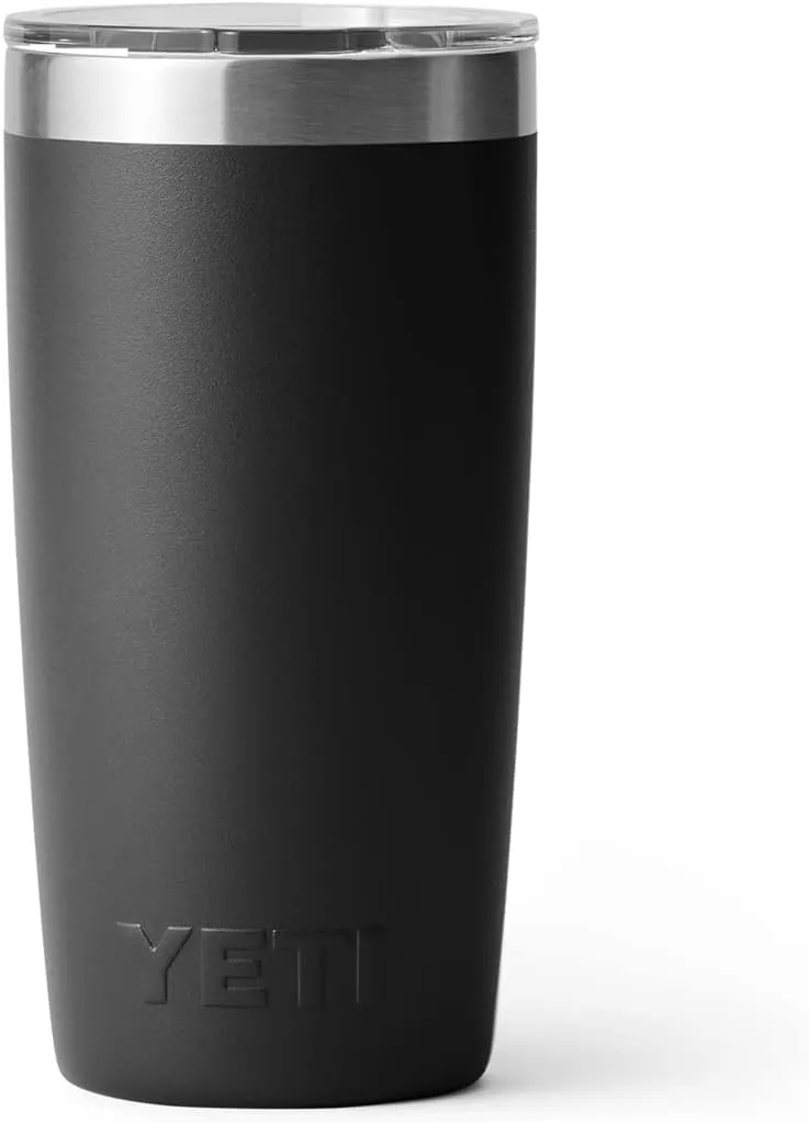 YETI Rambler 10 oz Tumbler, Stainless Steel, Vacuum Insulated with MagSlider Lid, Black