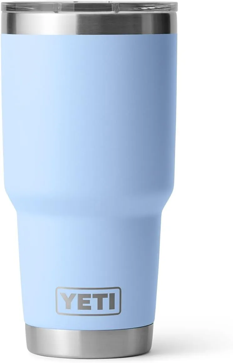 YETI Rambler 30 oz Tumbler, Stainless Steel, Vacuum Insulated with MagSlider Lid, Big Sky Blue