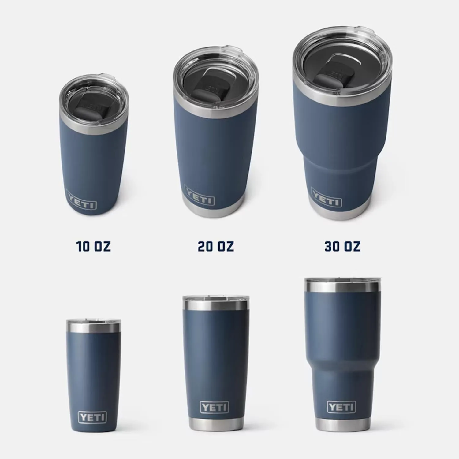YETI Rambler 30 oz Tumbler, Stainless Steel, Vacuum Insulated with MagSlider Lid, Big Sky Blue