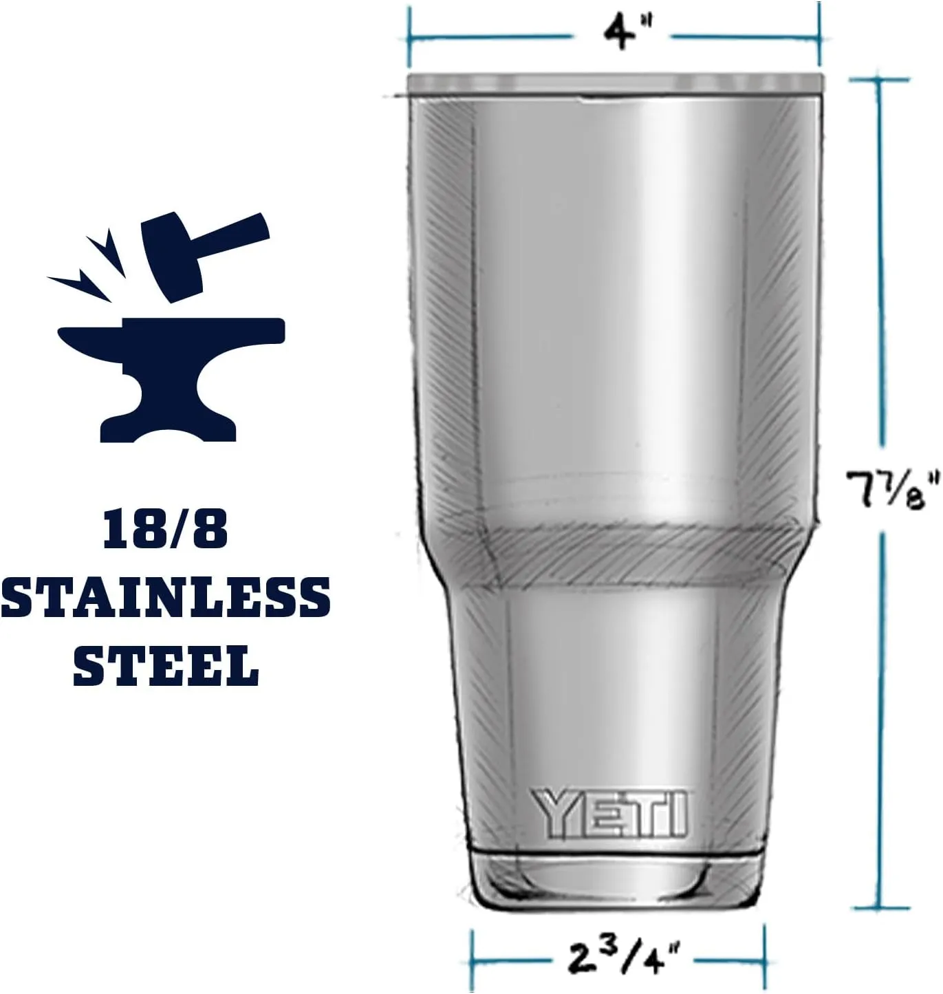 YETI Rambler 30 oz Tumbler, Stainless Steel, Vacuum Insulated with MagSlider Lid, Cosmic Lilac