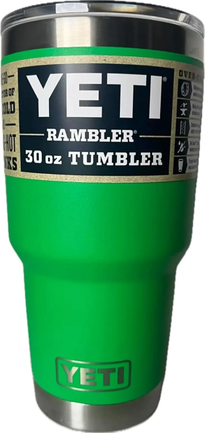 YETI Rambler 30 oz Tumbler, Stainless Steel, Vacuum Insulated with MagSlider Lid, Verde