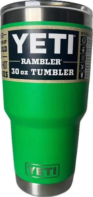 YETI Rambler 30 oz Tumbler, Stainless Steel, Vacuum Insulated with MagSlider Lid, Verde