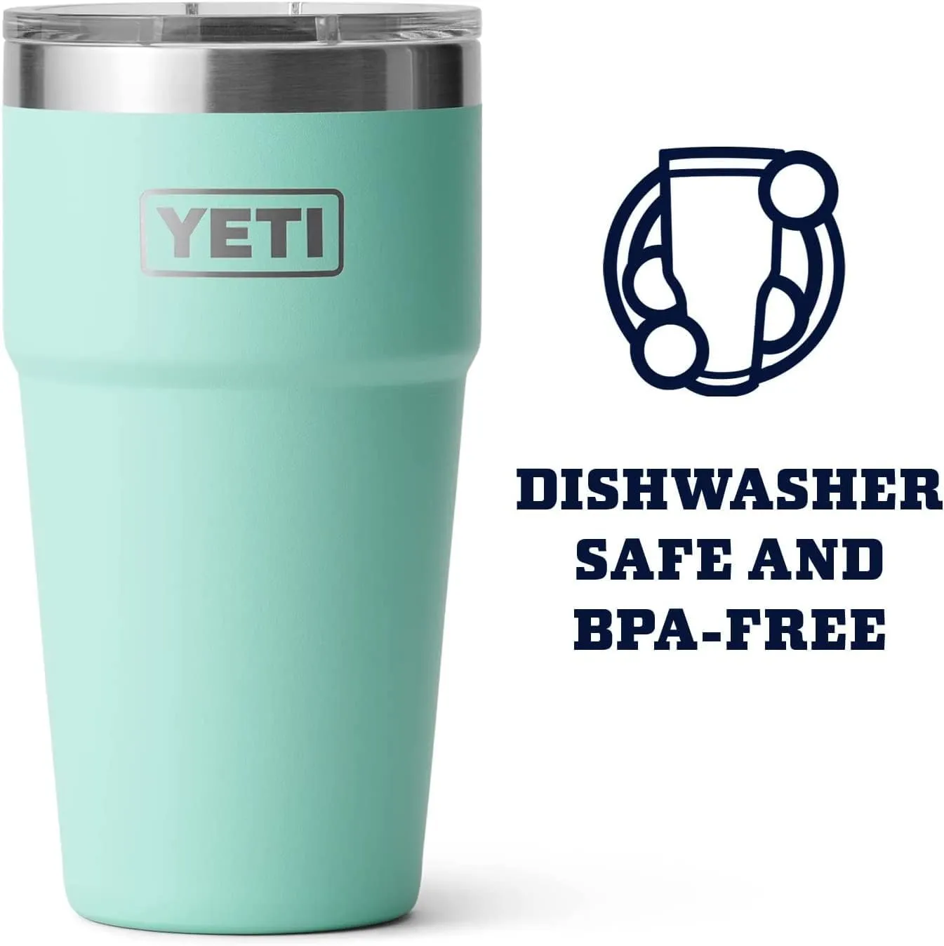 YETI Rambler Stackable Pint, Vacuum Insulated, Stainless Steel with MagSlider Lid