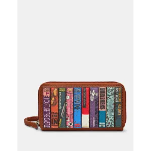 Yoshi Vegan Leather Bookworm Brown Purse with Strap